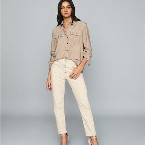 June 100% genuine leather shirt